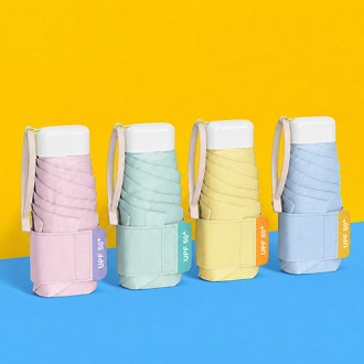 레드온 밀키 포켓 투톤 6K 초경량 우양산 미니 컬러암막 UV차단 5단 우산